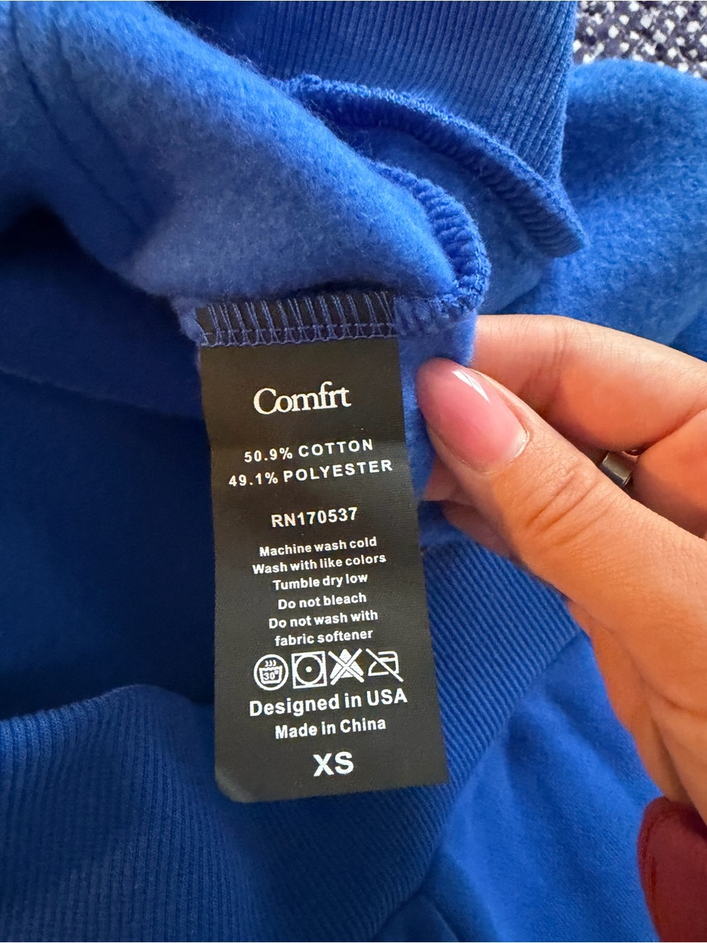 Comfrt Hoodie in Cobalt - Picture 4 of 6